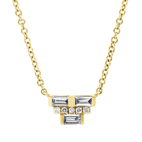 Collier aus 585 Gold Gelbgold 8 Diamanten 0,16ct TW-SI L:45,7cm Collier aus 585 Gold Gelbgold 8 Diamanten 0,16ct TW-SI L:45,7cm