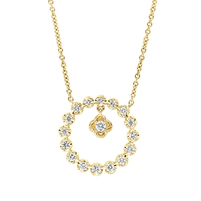 Collier aus 750 Gold Weißgold 17 Diamanten 0,33ct TW-SI L:45,7cm Collier aus 750 Gold Weißgold 17 Diamanten 0,33ct TW-SI L:45,7cm