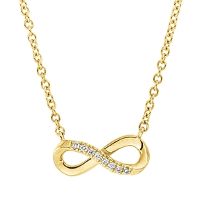 Collier aus 750 Gold Gelbgold 8 Brillanten 0,03ct TW-SI L:45,7cm Collier aus 750 Gold Gelbgold 8 Brillanten 0,03ct TW-SI L:45,7cm
