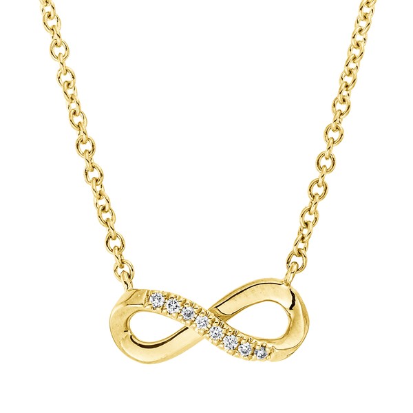 Collier aus 750 Gelbgold 8 Brillanten 0.03ct