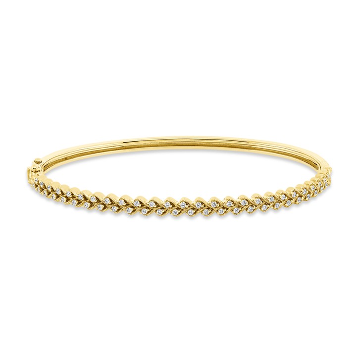 Armreif aus 585 Gelbgold 52 Brillanten 0.32ct