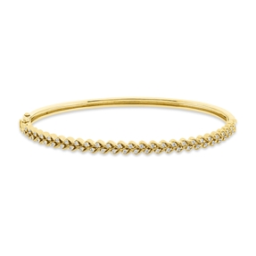 Armreif aus 585 Gold Gelbgold 52 Brillanten 0,32ct TW-SI 50x60mm Armreif aus 585 Gold Gelbgold 52 Brillanten 0,32ct TW-SI 50x60mm