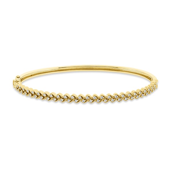Armreif aus 585 Gelbgold 52 Brillanten 0.32ct