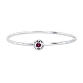 Armreif aus 585 Weißgold Rubin 0,31ct rot 20 Brillanten 0,08ct TW-SI 45x55mm Armreif aus 585 Weißgold Rubin 0,31ct rot 20 Brillanten 0,08ct TW-SI 45x55mm
