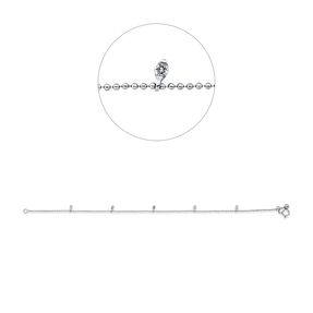Armband aus 750 Gold Weißgold 5 Brillanten 0,16ct TW-SI L:16,5cm