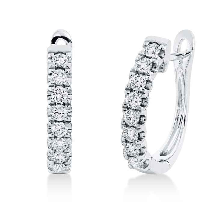 Creolen aus 750 Weißgold 16 Brillanten 0.43ct