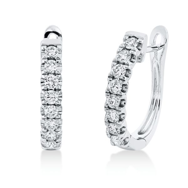 Creolen aus 750 Weißgold 16 Brillanten 0.43ct