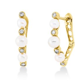 Creolen aus 750 Gelbgold 2 Süßwasser-Perlen 4mm 4 Süßwasser-Perlen 3mm Creolen aus 750 Gelbgold 2 Süßwasser-Perlen 4mm 4 Süßwasser-Perlen 3mm