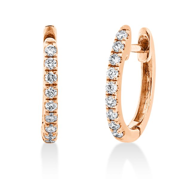 Creolen aus 750 Rotgold 18 Brillanten 0.12ct