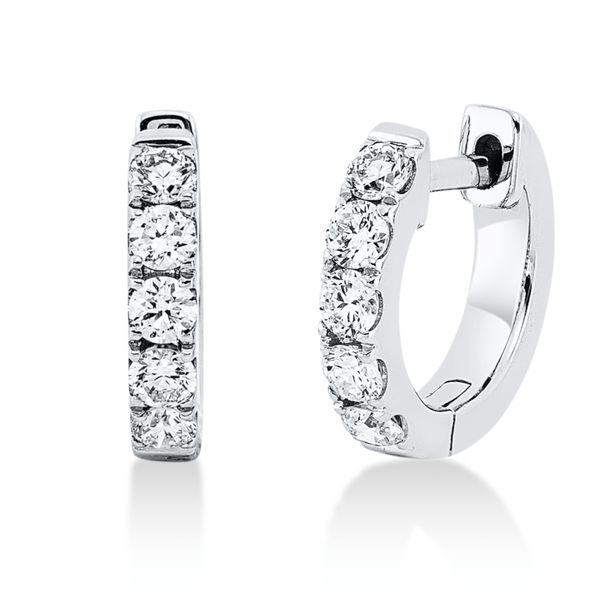 Creolen aus 750 Weißgold 10 Brillanten 0.4ct
