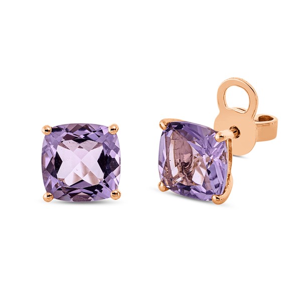 Ohrstecker aus 750 Rotgold 2 Amethyste