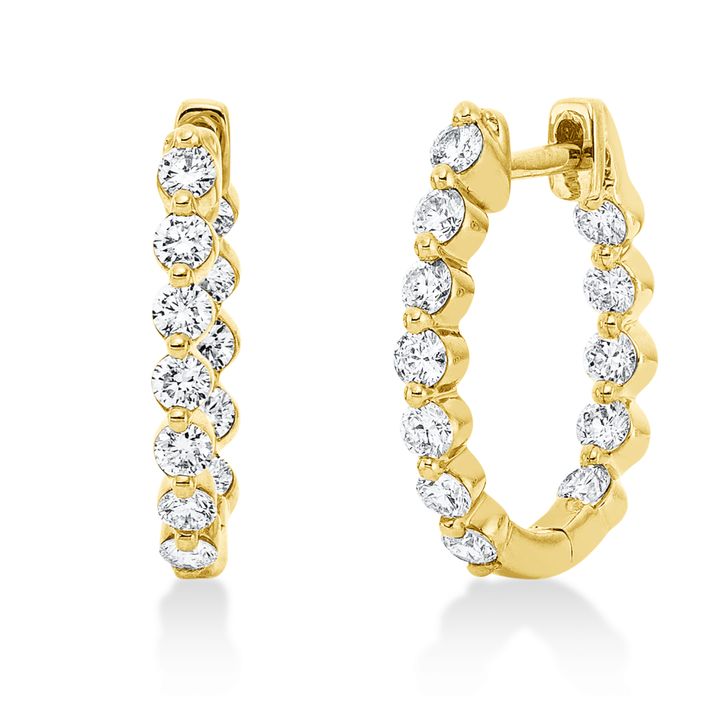 Creolen aus 750 Gelbgold 24 Brillanten 0.72ct