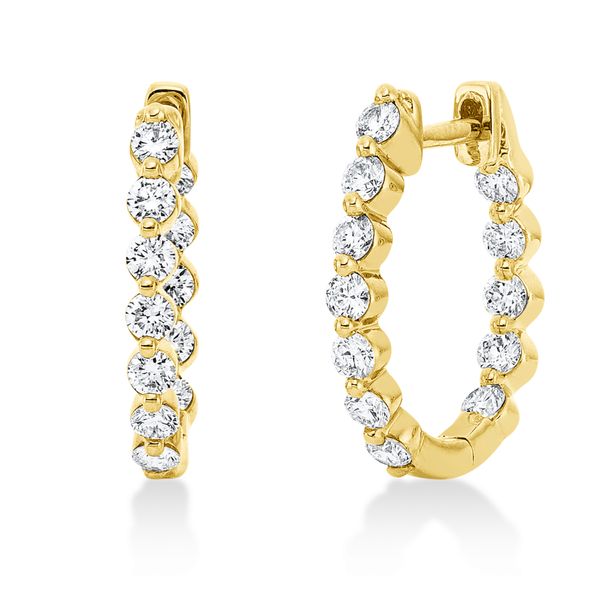 Creolen aus 750 Gelbgold 24 Brillanten 0.72ct