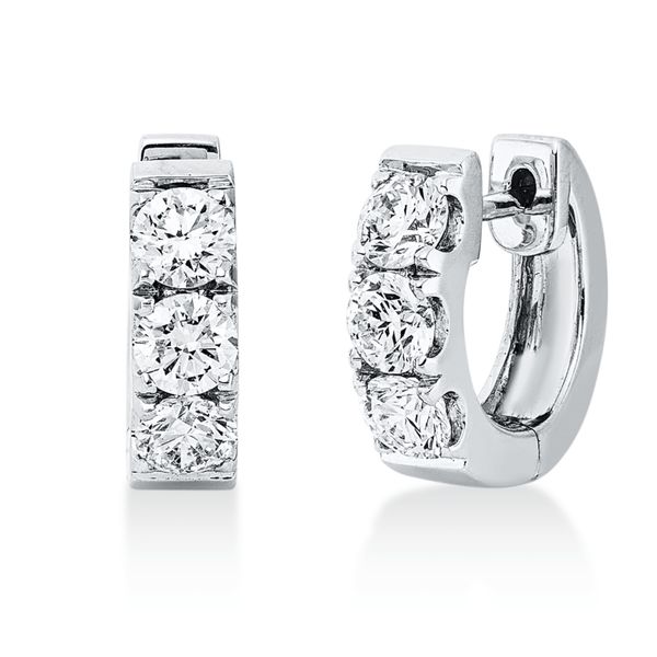 Creolen aus 750 Weißgold 6 Brillanten 1.45ct