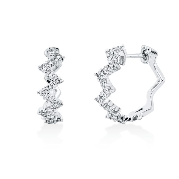Creolen aus 750 Weißgold 30 Brillanten 0.55ct