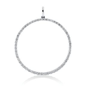 Anhänger Kreis aus 750 Weißgold 57 Brillanten 0,23ct TW-SI 35,2x29,7mm mit Öse