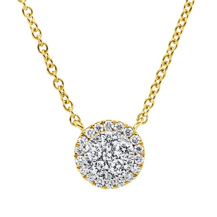 Collier aus 750 Gelbgold 29 Brillanten 0.26ct