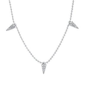 Collier aus 750 Gold Weißgold 40 Brillanten 0,11ct TW-SI L:46cm Collier aus 750 Gold Weißgold 40 Brillanten 0,11ct TW-SI L:46cm