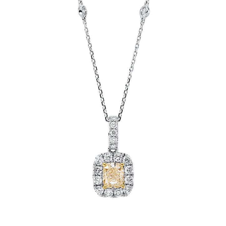 Collier aus 750 Gold gelb weiß 20 Brillanten 1.57ct