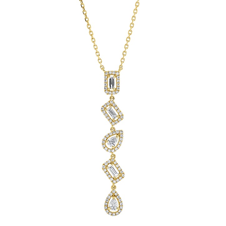 Collier aus 750 Gelbgold 85 Brillanten 0.45ct