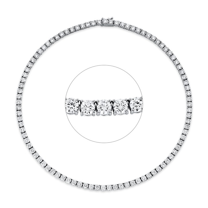 Collier aus 750 Weißgold 92 Brillanten 23.15ct