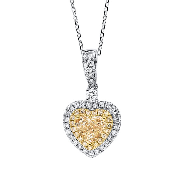 Collier aus 750 Gold gelb weiß 53 Brillanten 1.54ct