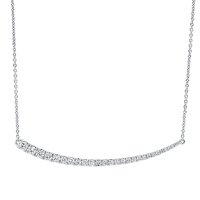 Collier aus 750 Gold Weißgold 28 Brillanten 0,53ct TW-SI L:43,2cm Collier aus 750 Gold Weißgold 28 Brillanten 0,53ct TW-SI L:43,2cm