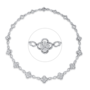 Collier aus 750 Gold Weißgold 821 Brillanten 10,53ct TW-SI L:41cm Collier aus 750 Gold Weißgold 821 Brillanten 10,53ct TW-SI L:41cm
