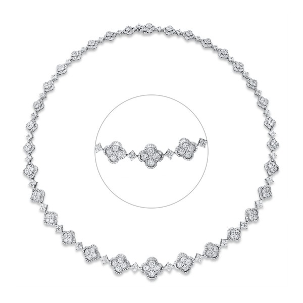 Collier aus 750 Weißgold 920 Brillanten 8.15ct