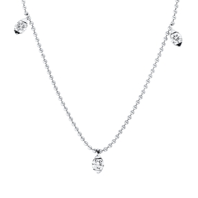 Collier aus 750 Gold Weißgold 5 Brillanten 0,38ct TW-VSI L:45,7cm Collier aus 750 Gold Weißgold 5 Brillanten 0,38ct TW-VSI L:45,7cm