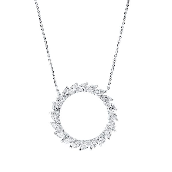 Collier Kreis aus 750 Weißgold 20 Diamanten 1.3ct