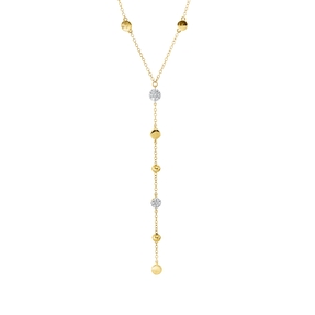 Collier aus 750 Gelbgold 14 Brillanten 0,06ct I-SI L:45,7cm Fassung rhodiniert Collier aus 750 Gelbgold 14 Brillanten 0,06ct I-SI L:45,7cm Fassung rhodiniert