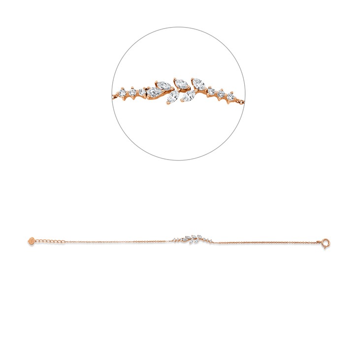 Armband aus 750 Rotgold 12 Brillanten 0.44ct