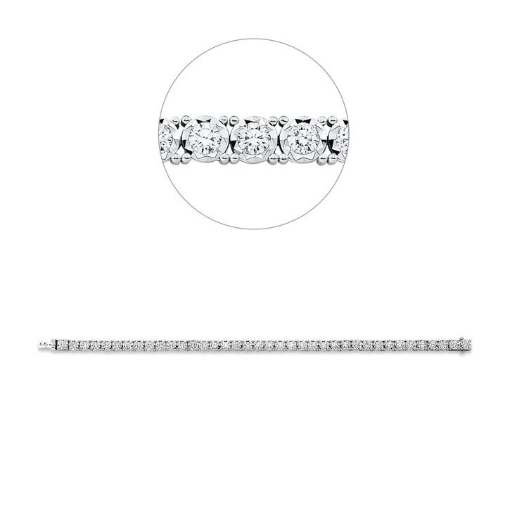 Armband aus 750 Weißgold 38 Brillanten 4.25ct