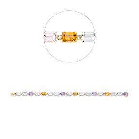 Armband aus 750 Gelbgold 18 Citrine 18,2ct gelb 18 Brillanten 0,29ct TW-SI L:17cm