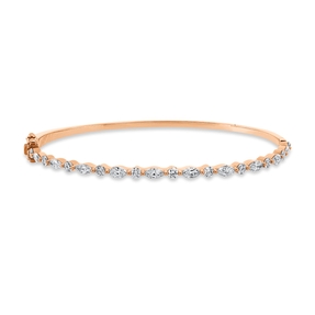 Armreif aus 750 Rotgold 21 Diamanten Fanatsy-Schliff 1,36ct TW-VSI/SI 45x55mm Armreif aus 750 Rotgold 21 Diamanten Fanatsy-Schliff 1,36ct TW-VSI/SI 45x55mm