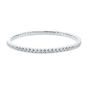 Armband aus 750 Gold Weißgold 65 Brillanten 0,75ct TW-SI L:18cm