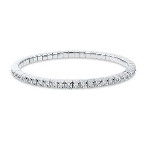 Armband aus 750 Gold Weißgold 56 Brillanten 1,5ct TW-SI L:18cm
