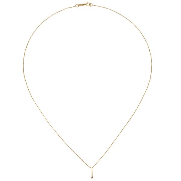 Collier mit Anhänger Stäbchen 375 Gelbgold