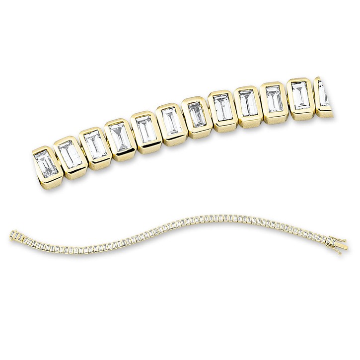 Armband aus 750 Gelbgold 70 Diamanten 2.46ct