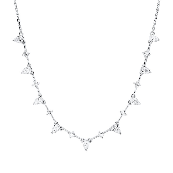 Collier aus 750 Weißgold 17 Brillanten 1.1ct