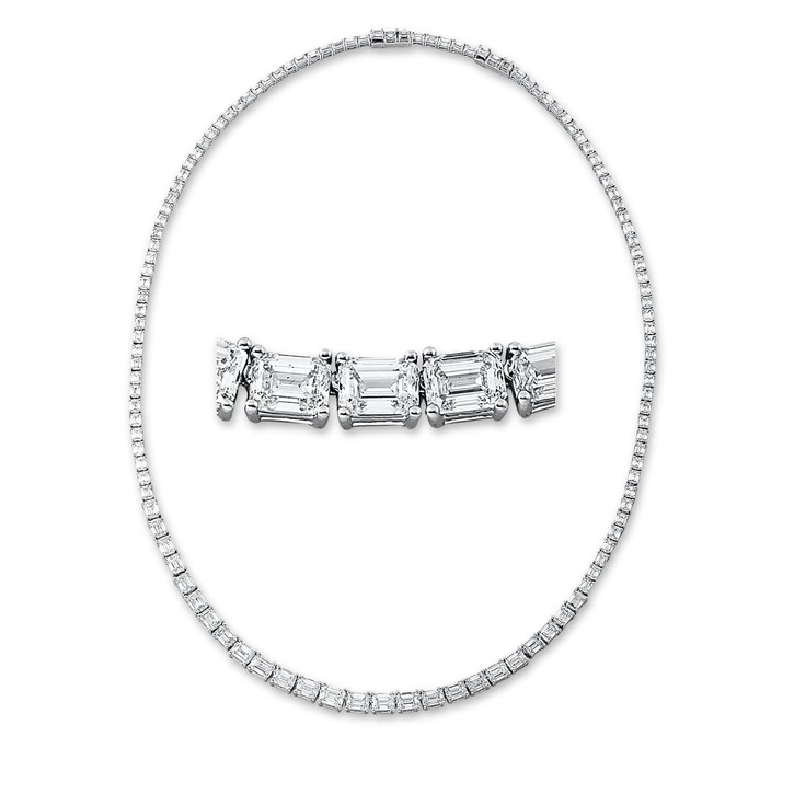 Collier Platin 122 Diamanten 20.49ct