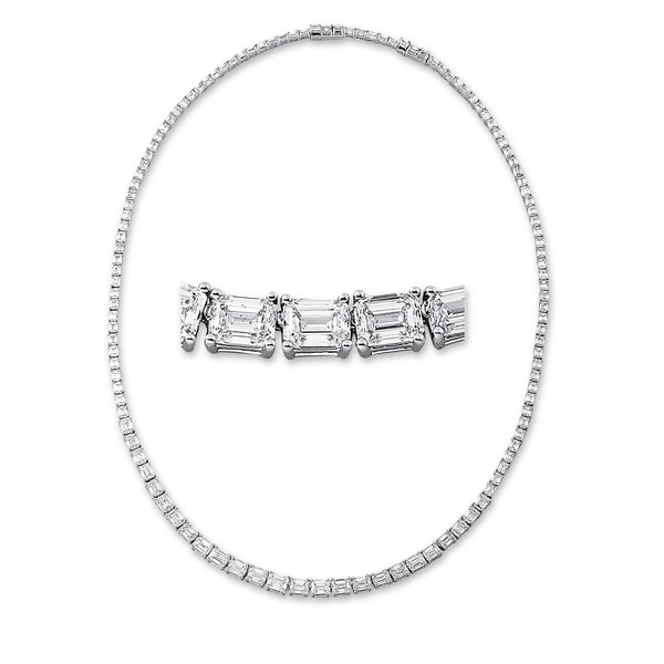 Collier Platin 122 Diamanten 20.49ct
