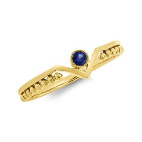 Ring aus 750 Gold Gelbgold Saphir 0,08ct blau B:5,3mm Ring aus 750 Gold Gelbgold Saphir 0,08ct blau B:5,3mm
