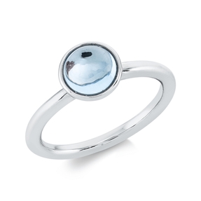 Ring aus 750 Gold Weißgold Topas 1,79ct skyblue B:7,9mm Zarge