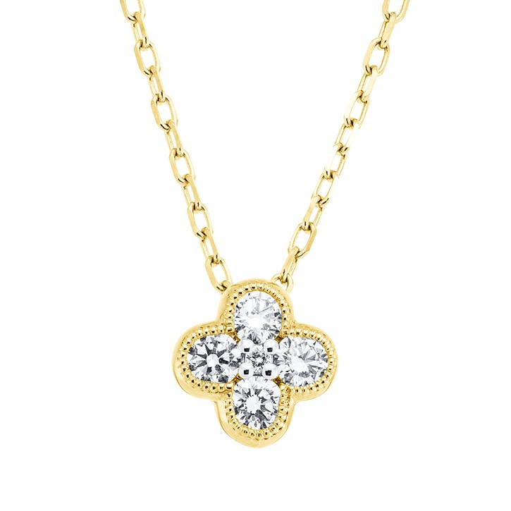 Collier aus 750 Gelbgold 5 Brillanten 0.24ct