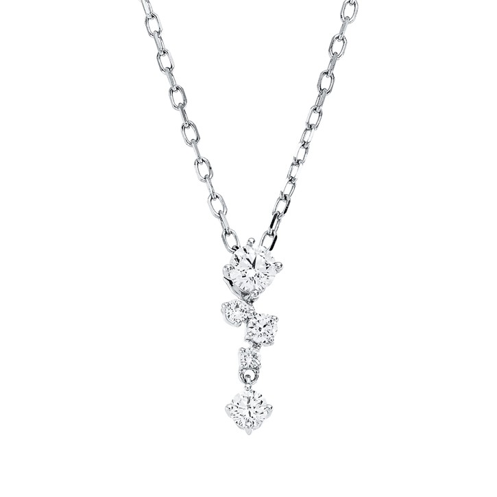 Collier aus 750 Weißgold 5 Brillanten 0.23ct