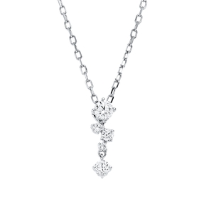 Collier 750 Weißgold 4 Brillanten 0,11ct TW-SI 1 Brillant 0,12ct TW-SI L:45,7cm Collier 750 Weißgold 4 Brillanten 0,11ct TW-SI 1 Brillant 0,12ct TW-SI L:45,7cm