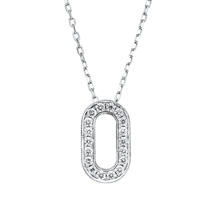 Collier aus 750 Weißgold 18 Brillanten 0.23ct