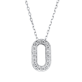 Collier aus 750 Gold Weißgold 18 Brillanten 0,23ct TW-PI L:45,7cm Collier aus 750 Gold Weißgold 18 Brillanten 0,23ct TW-PI L:45,7cm
